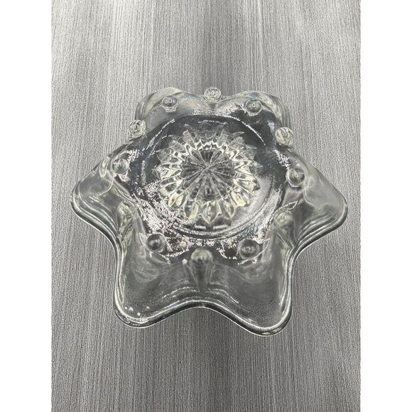 Set of 3 Vintage 5-6 point Glass Star Taper Candle Holders - Picture 2 of 7